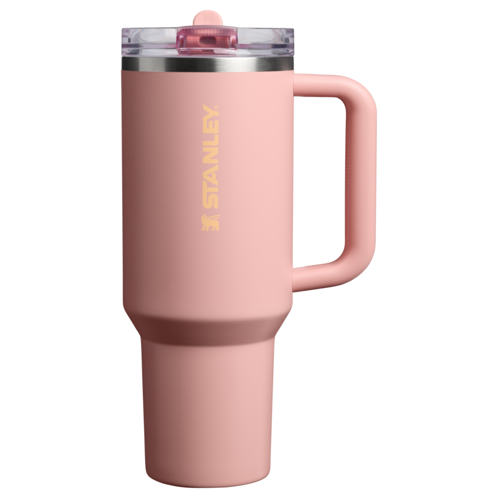 Gourde Stanley Quencher ProTour Flip Straw Tumbler 1,18 L couvercle étanche — Rose pêche (Peach Rose)