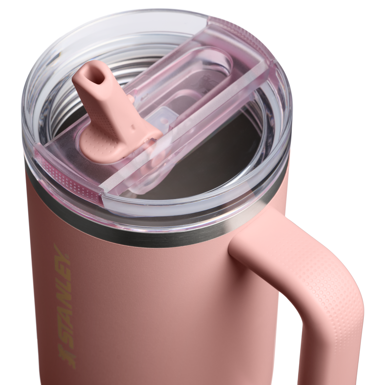 Gourde Stanley Quencher ProTour Flip Straw Tumbler 1,18 L couvercle étanche — Rose pêche (Peach Rose) - vue 3