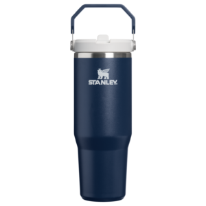 Mug Stanley IceFlow Flip Straw 2.0 Tumbler 0,89 L paille rabattable — Bleu marine (Dark Navy)