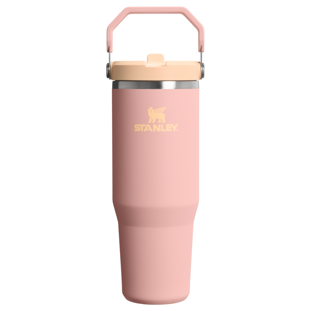 Mug Stanley IceFlow Flip Straw 2.0 Tumbler 0,89 L paille rabattable — Rose pêche (Peach Rose)