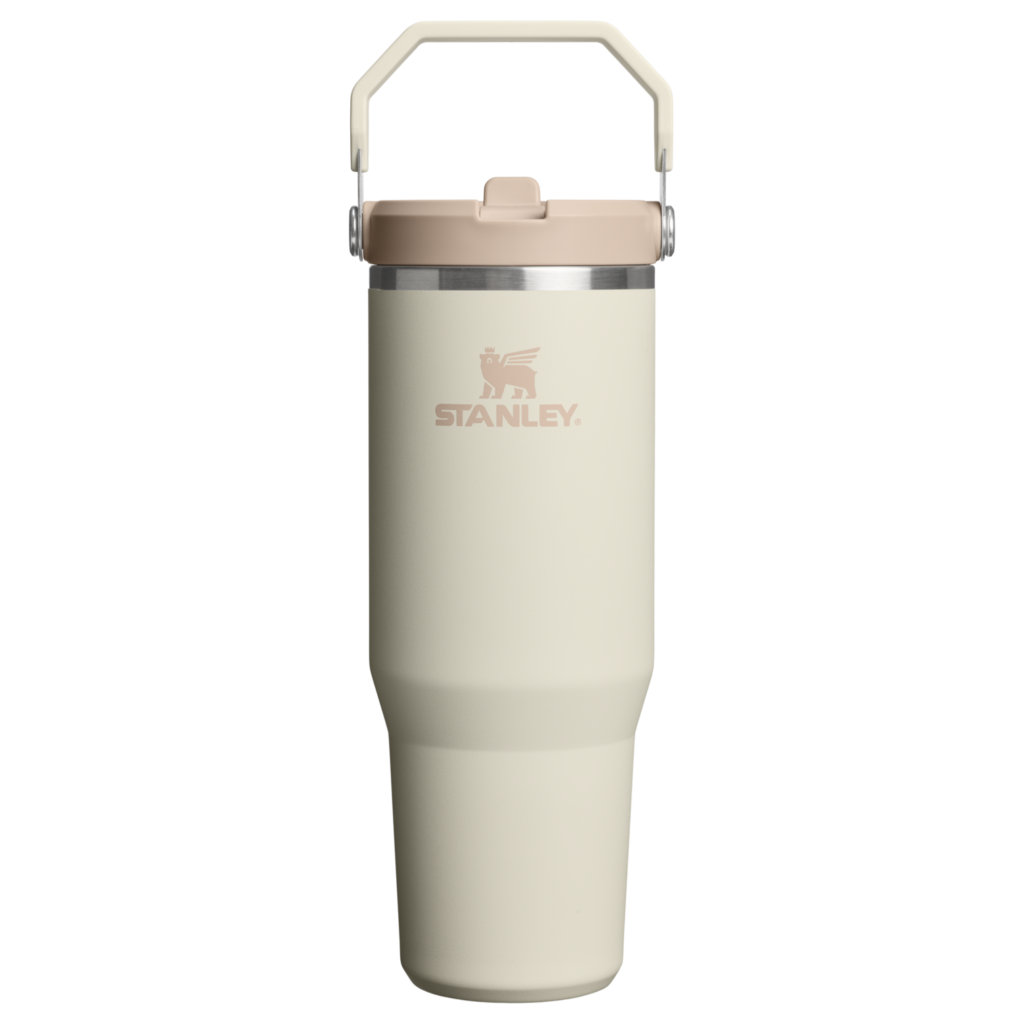 Mug Stanley IceFlow Flip Straw 2.0 Tumbler 0,89 L paille rabattable — Crème (Cream)
