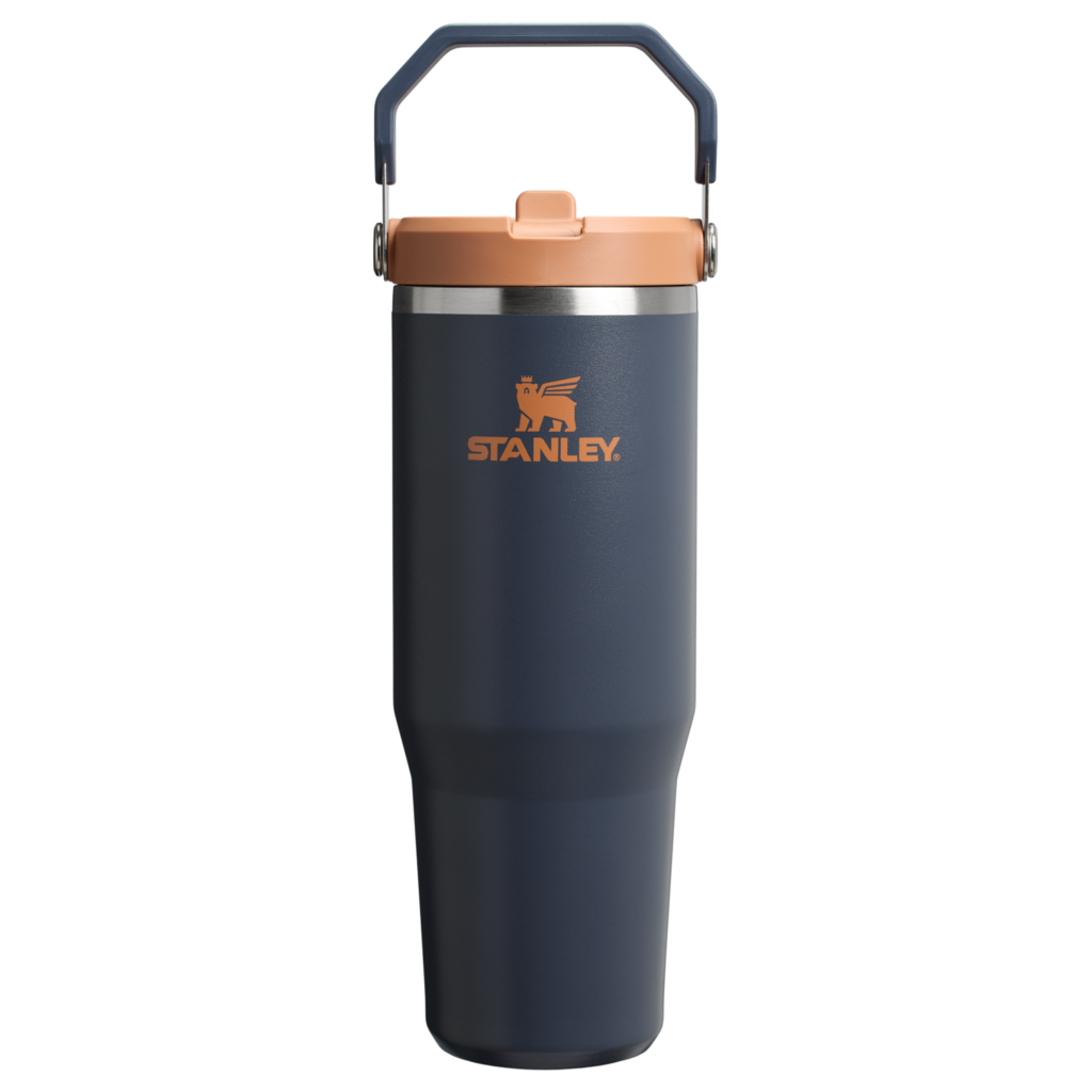 Mug Stanley IceFlow Flip Straw 2.0 Tumbler 0,89 L paille rabattable — Bleu nuit (Twilight)