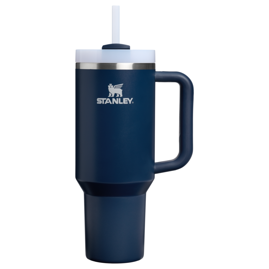 Gourde Stanley Quencher H2.0 FlowState Tumbler 1,18 L avec paille — Bleu marine (Dark Navy)
