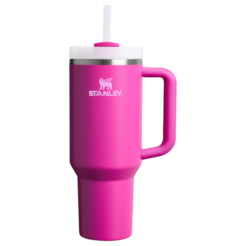 Gourde Stanley Quencher H2.0 FlowState Tumbler 1,18 L avec paille — Rose fuchsia (Violet Blossom)