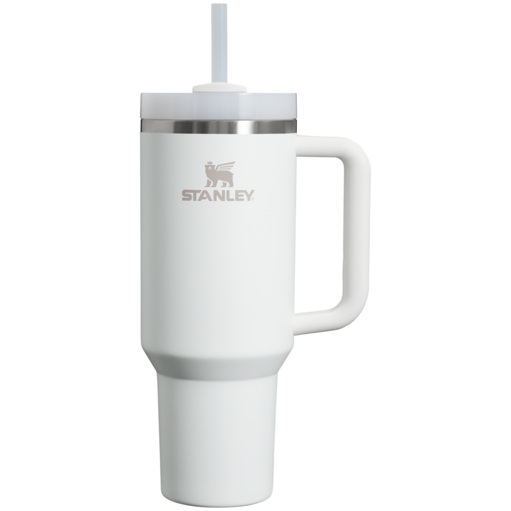 Gourde Stanley Quencher H2.0 FlowState Tumbler 1,18 L avec paille — Gris clair (Frost)