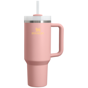 Gourde Stanley Quencher H2.0 FlowState Tumbler 1,18 L avec paille — Rose pêche (Peach Rose)