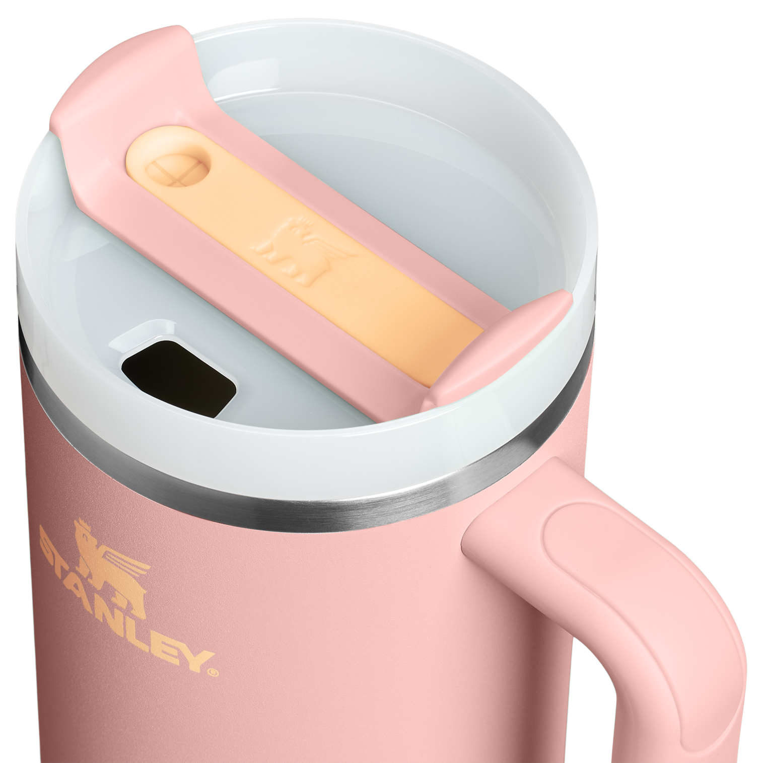 Gourde Stanley Quencher H2.0 FlowState Tumbler 1,18 L avec paille — Rose pêche (Peach Rose) - vue 3