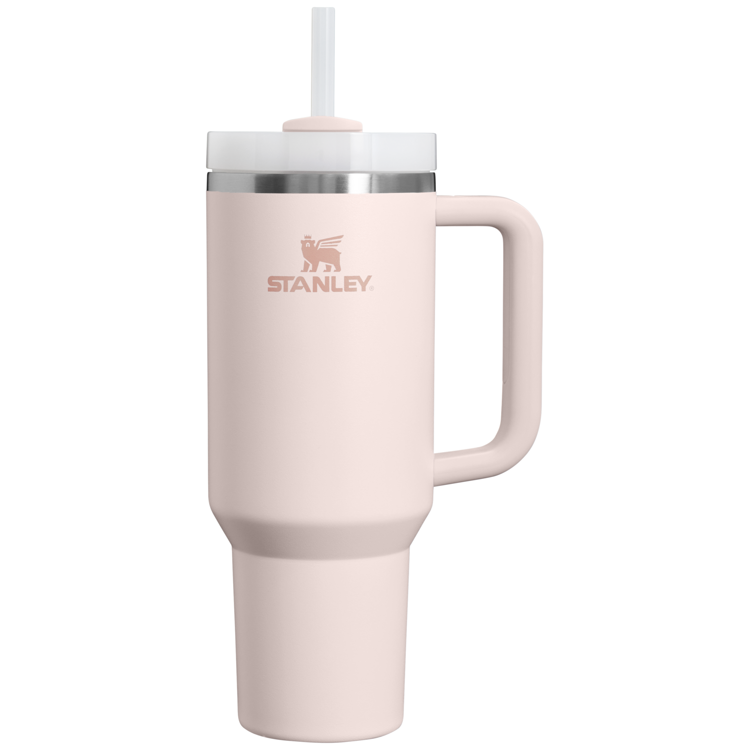 Gourde Stanley Quencher H2.0 FlowState Tumbler 1,18 L avec paille — Rose pâle (Rose Quartz 2.0)