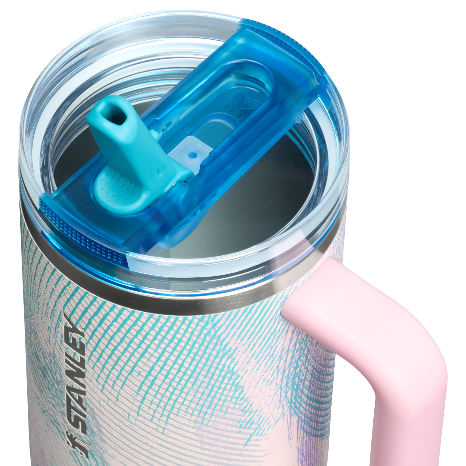 Gourde Stanley Quencher ProTour Flip Straw Tumbler 1,18 L couvercle étanche — Beige (Sea Glass Plume) - vue 3