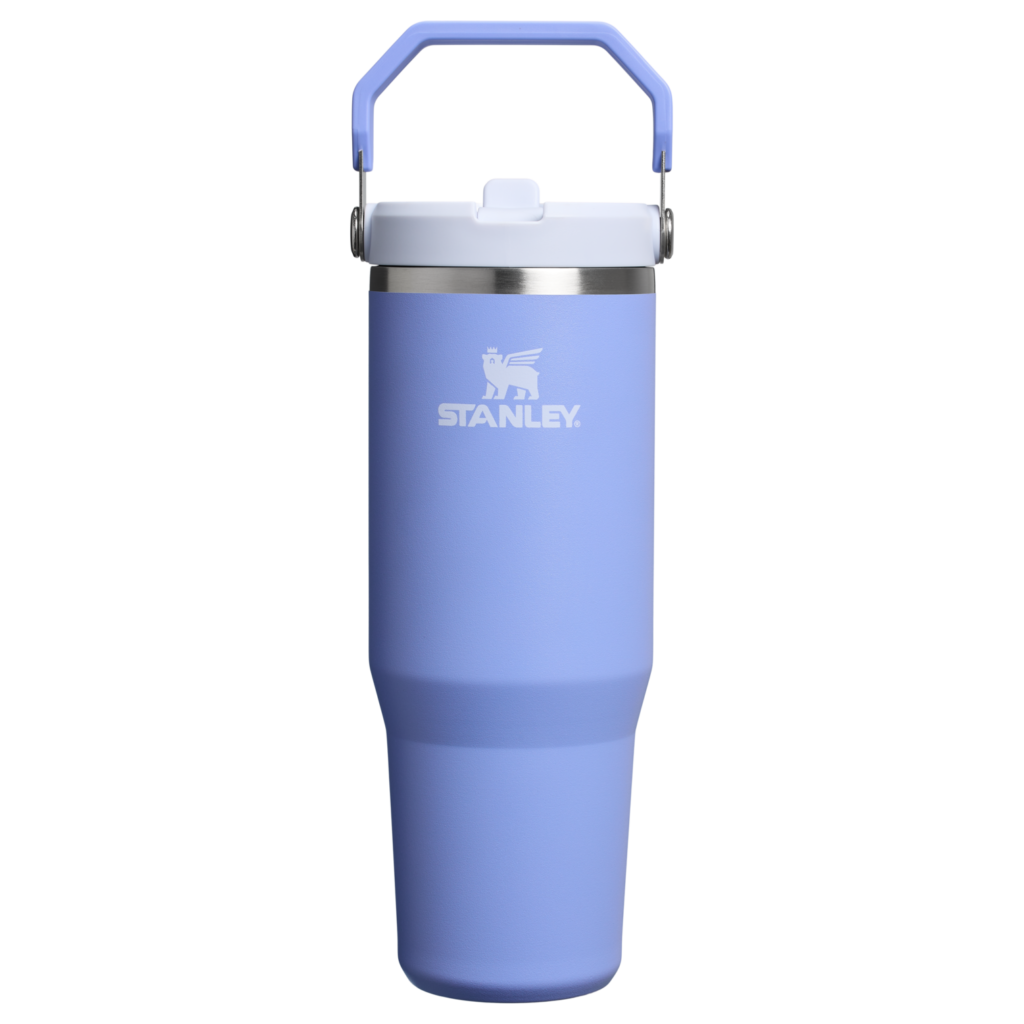 Mug Stanley IceFlow Flip Straw 2.0 Tumbler 0,89 L paille rabattable — Bleu pastel (Hydrangea)
