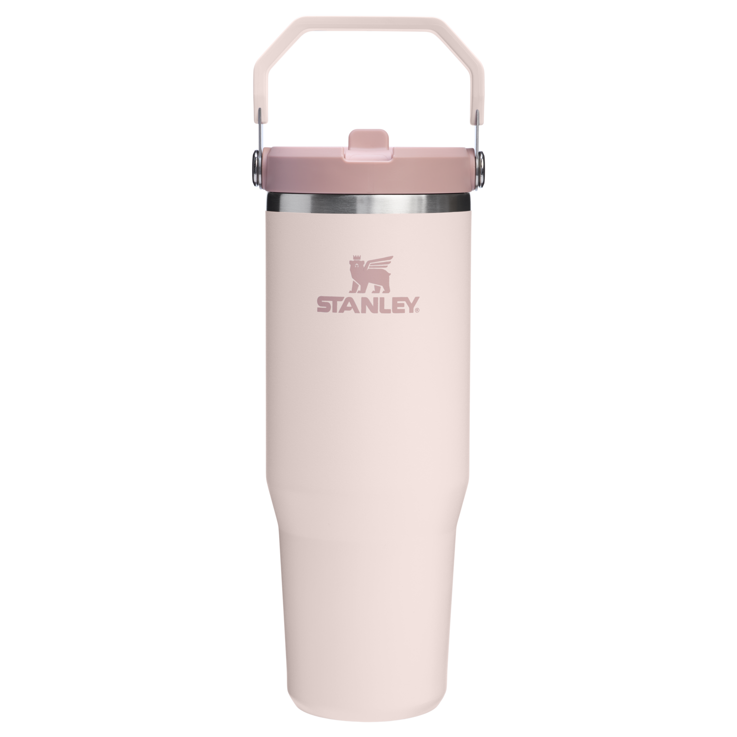 Mug Stanley IceFlow Flip Straw 2.0 Tumbler 0,89 L paille rabattable — Rose pâle (Rose Quartz)