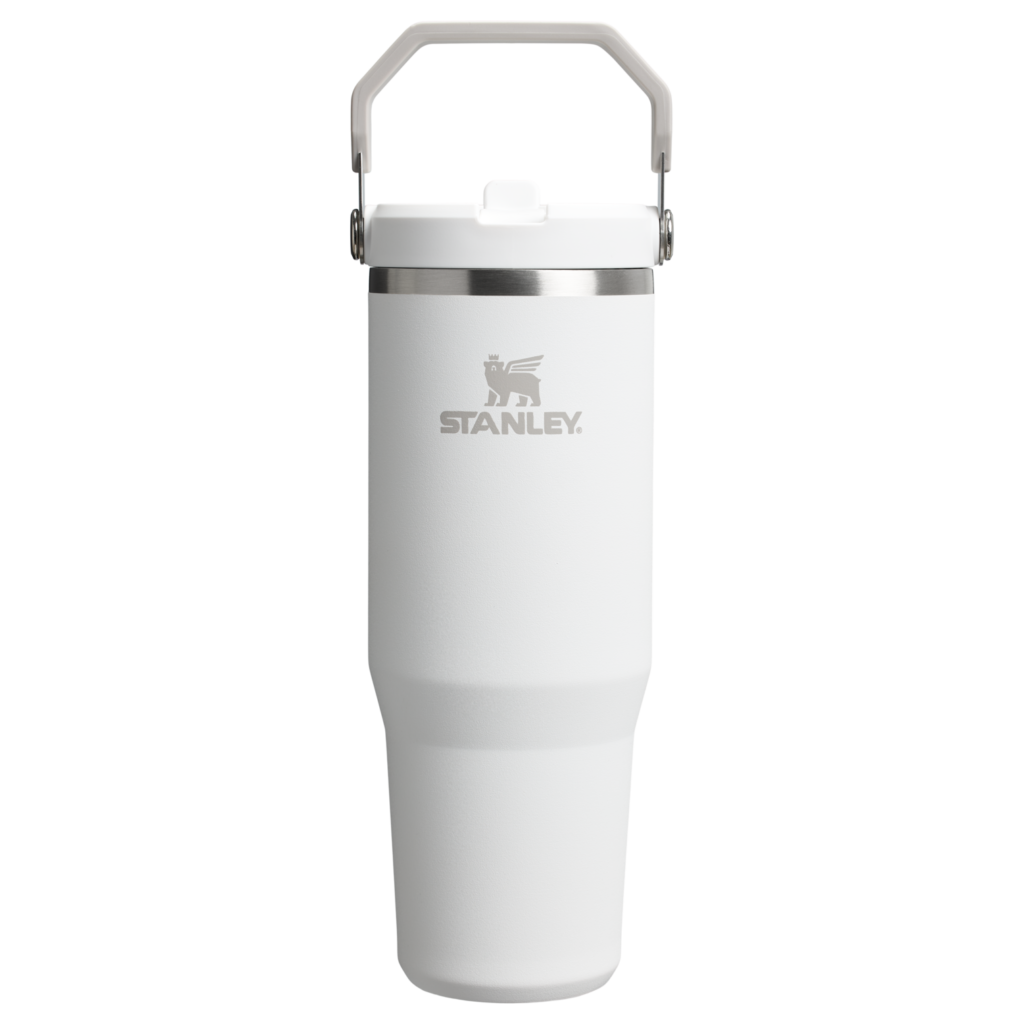 Mug Stanley IceFlow Flip Straw 2.0 Tumbler 0,89 L paille rabattable — Gris clair (Frost)
