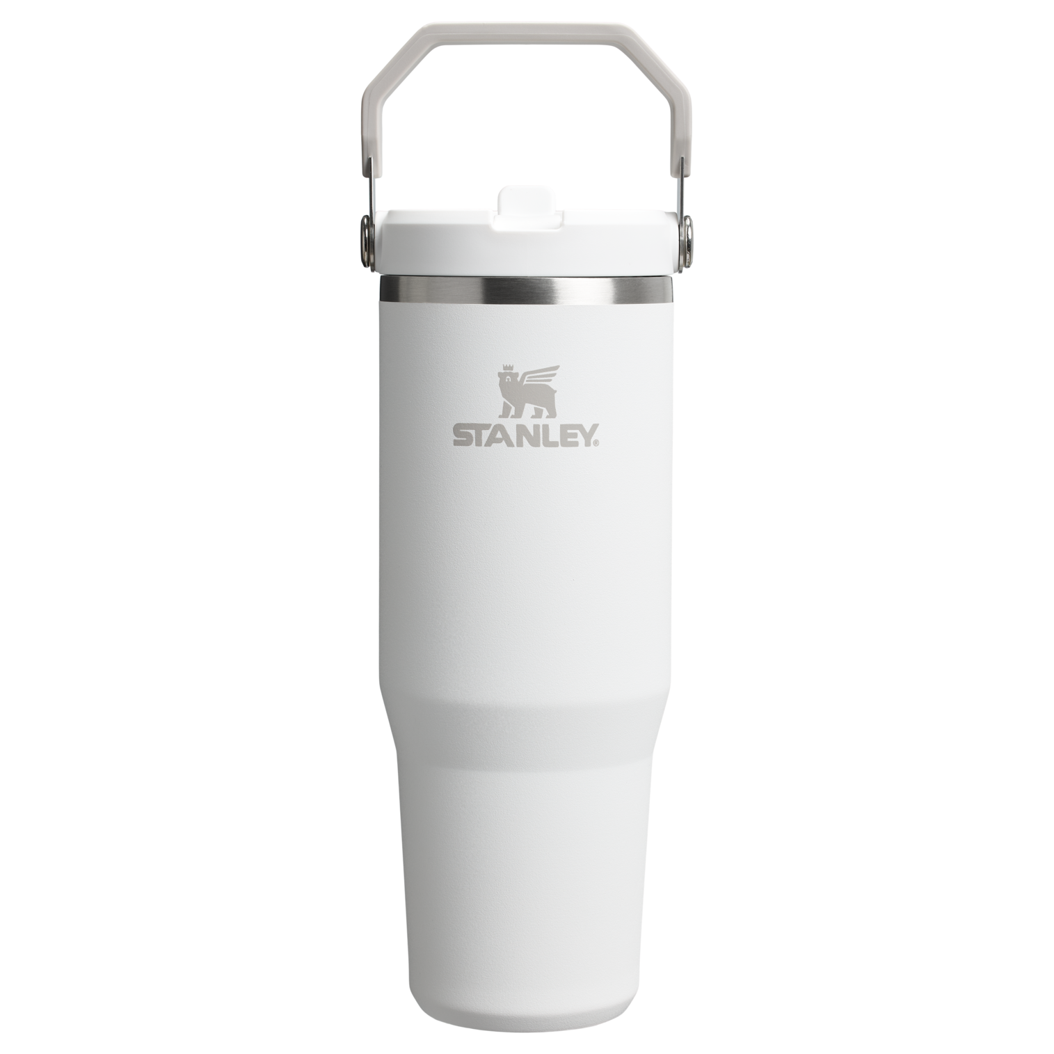 Mug Stanley IceFlow Flip Straw 2.0 Tumbler 0,89 L paille rabattable — Gris clair (Frost)