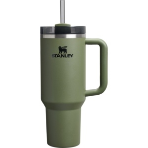 Gourde Stanley Quencher H2.0 FlowState Tumbler 1,18 L avec paille — Vert kaki (Dried Pine)