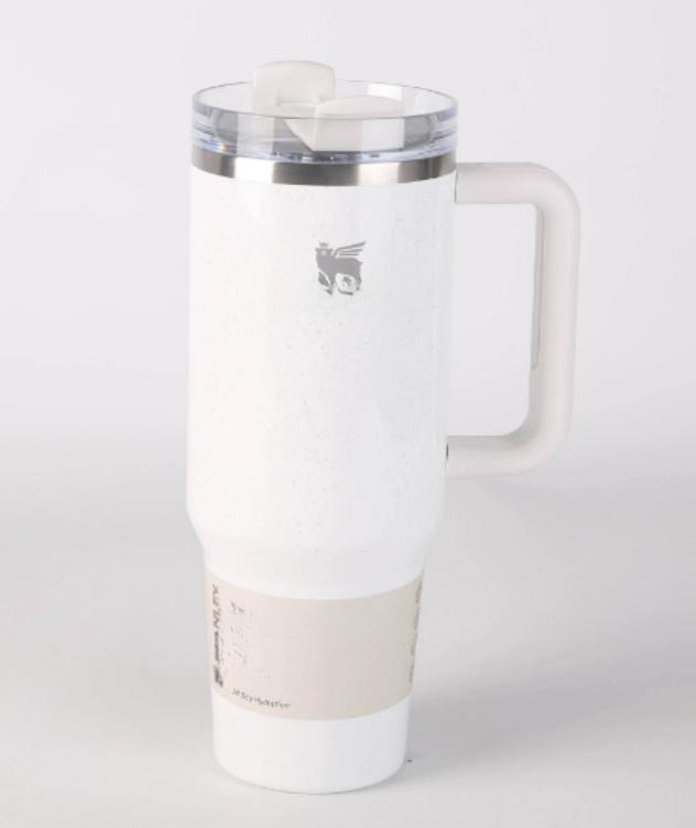 Gourde Stanley Quencher H2.0 Tumbler 40 oz / 1.18 L avec anse — blanc/écru
