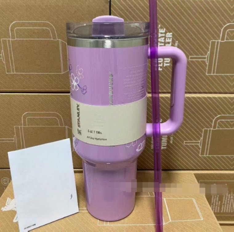 Gourde Stanley Quencher H2.0 Tumbler 40 oz / 1.18 L avec anse — lavande/mauve clair, édition Starbucks