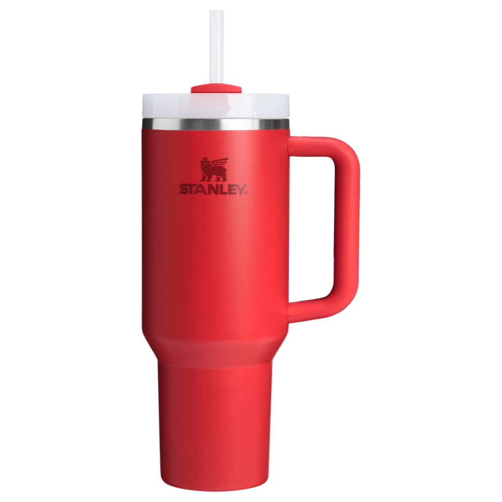 Gourde Stanley Quencher H2.0 Tumbler 40 OZ / 1.18 L avec anse — orange/rouge vif