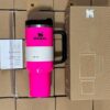 Gourde Stanley Quencher H2.0 Tumbler 40 OZ | 1.18 L avec anse — rose fuchsia vif