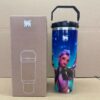 Gourde Stanley Quencher H2.0 Tumbler 40 OZ / 1.18L avec anse — noir, motif groupe de personnages féminins stylisés
