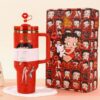 Gourde Stanley Quencher H2.0 Tumbler avec anse — rouge, motif personnage féminin de dessin animé aux
