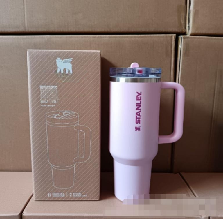 Gourde Stanley Quencher ProTour Tumbler 40 oz | 1.18 L avec anse — rose pâle