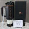 Gourde Stanley Quencher ProTour Tumbler 40 oz avec anse — noir avec détails cuivrés/or, édition Messi