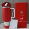 Gourde Stanley Quencher ProTour Tumbler avec anse — rouge avec anse blanche, édition Arsenal