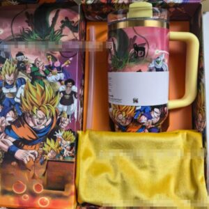 Gourde Stanley Quencher Tumbler 40 OZ / 1.18 L avec anse — jaune, édition Dragon Ball Z / Super