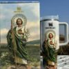 Gourde Stanley Quencher Tumbler avec anse — blanc avec image imprimée, motif personnage masculin barbu en robe blanche et