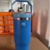 Gourde Stanley Quencher Tumbler avec anse — bleu avec couvercle et poignée bleu clair