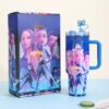 Gourde Stanley Quencher Tumbler avec anse — bleu, édition K-pop Demon Hunters / Huntr/x