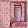 Gourde Stanley Quencher Tumbler avec anse — rose pâle avec motif floral, édition LoveShackFancy