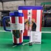 Gourde Stanley Quencher Tumbler avec anse — rouge, blanc et bleu, édition Chivas Guadalajara