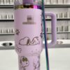 Gourde Stanley Quencher Tumbler vide avec anse — lilas / violet clair, édition Snoopy / Peanuts