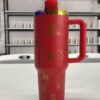 Gourde Stanley Quencher Tumbler vide avec anse — rouge, édition Snoopy / Peanuts