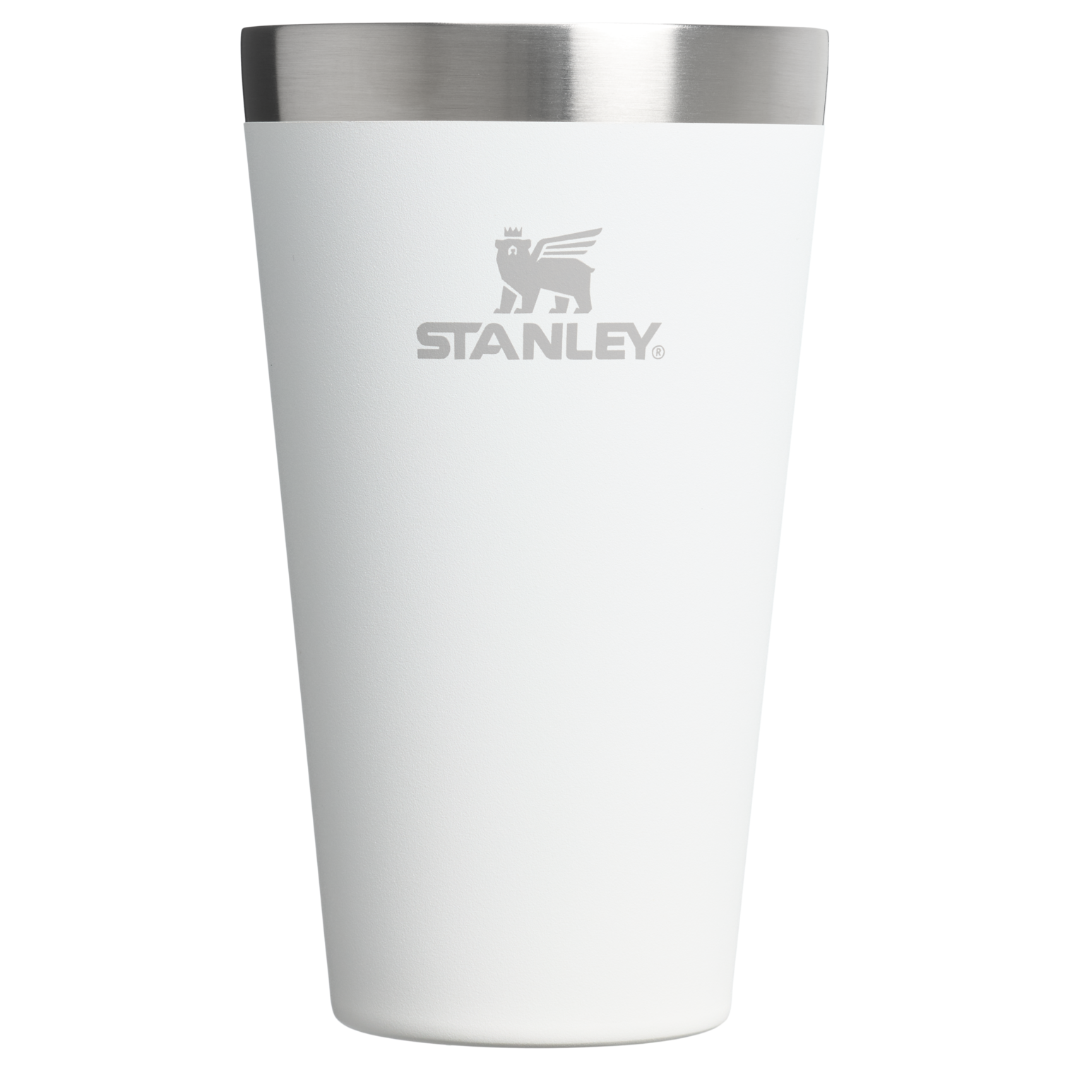 Gourde Stanley Stacking Beer Pint 16 oz | 473 mL avec anse — blanc