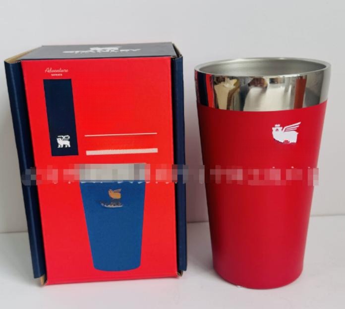 Gourde Stanley Stacking Beer Pint 16 oz | 473 mL avec anse — rouge